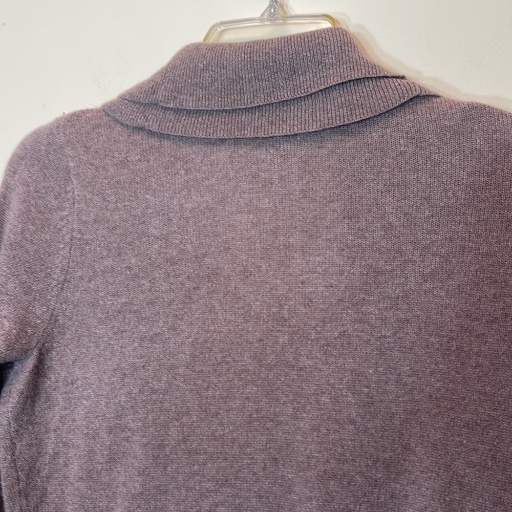 Marisa Christina 2ply cashmere tan/beige open front cascade cardigan - Picture 9 of 11